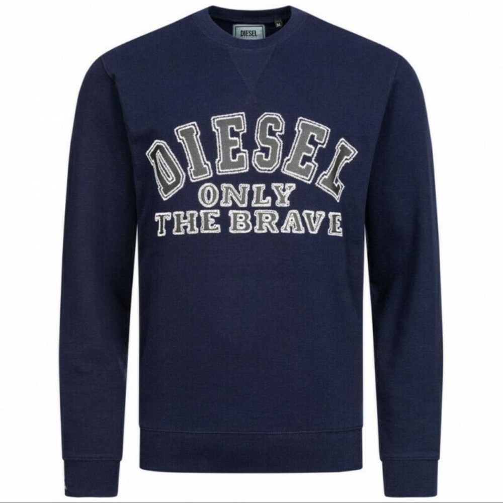 🦖DIESEL GRAPHICS MEN`S NAVY BLUE SWEATSHIRT SIZE-L